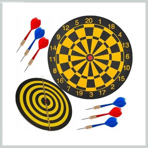 Darts tábla fémvégű dartnyilakkal 38cm 292221