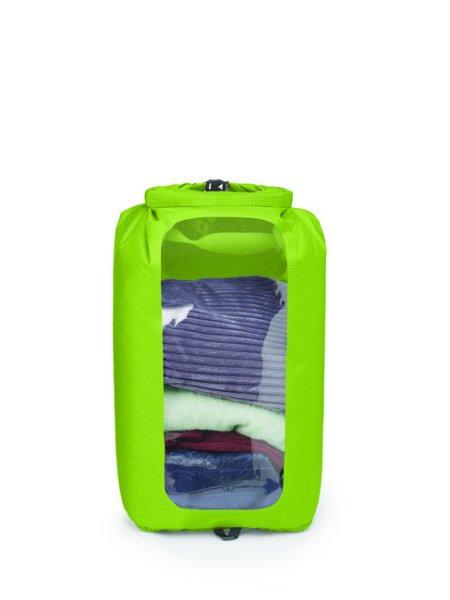 OSPREY vízálló táska DRY SACK 35 W/WINDOW, limon zöld