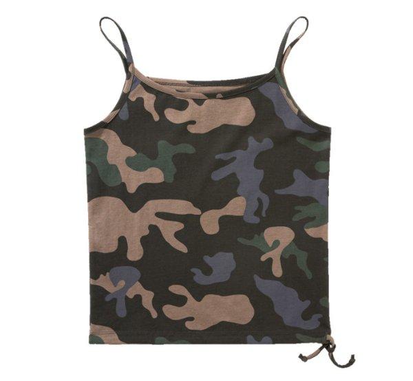 Brandit női tank top vékony pántokkal, darkcamo