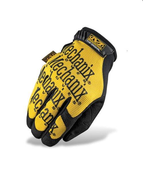 Mechanix Original sárga taktikai kesztyű fekete felirattal