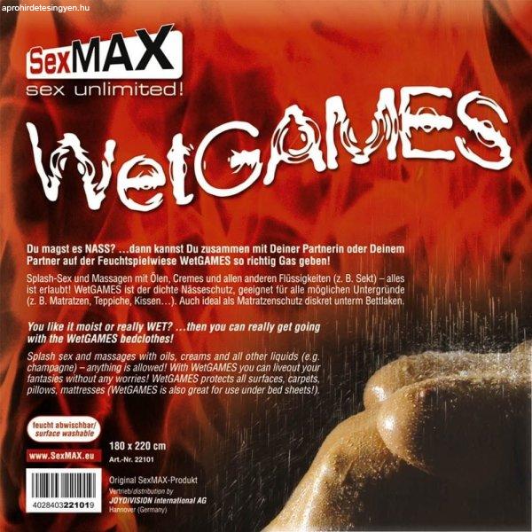 SexMAX Wet Games fényes lepedő 180x220 (Fekete)