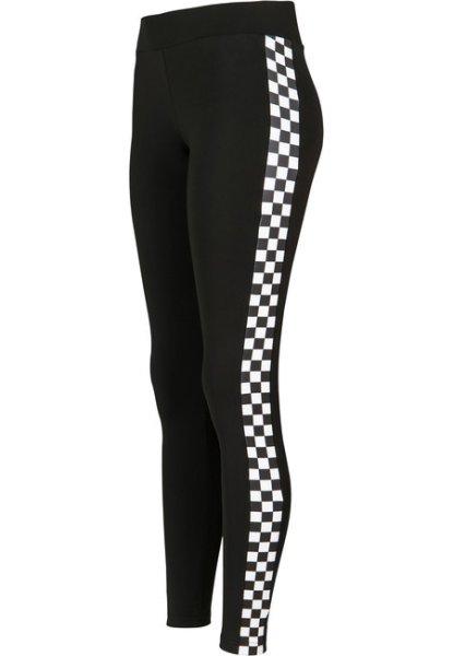 Urban Classics női Side Check leggings, fekete