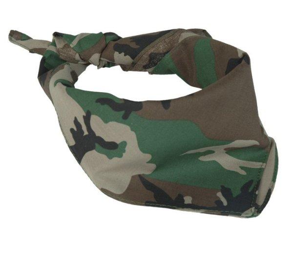 Mil-tec kendő bandana, woodland