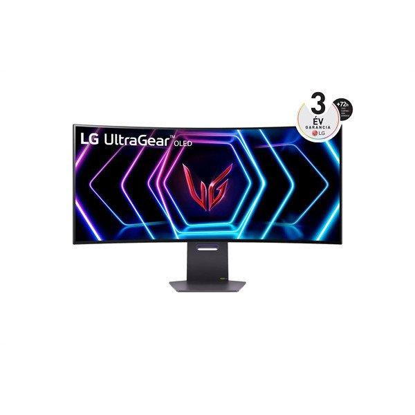 LG Monitor 39" - 39GS95QE-B (OLED; Ívelt, 21:9; 3440x1440; 0.03ms; 250cd;
240Hz, HDMIx2, DP; USB; HDR40; FreeSync)