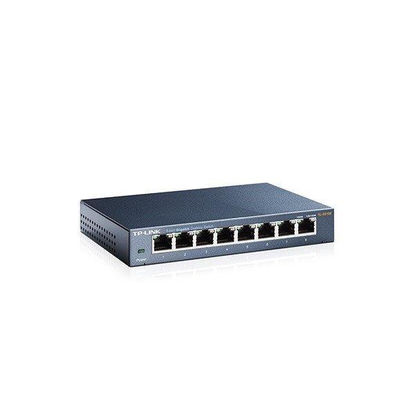 TP-Link Switch - TL-SG108 (8 port, 1000Mbps; fém ház)