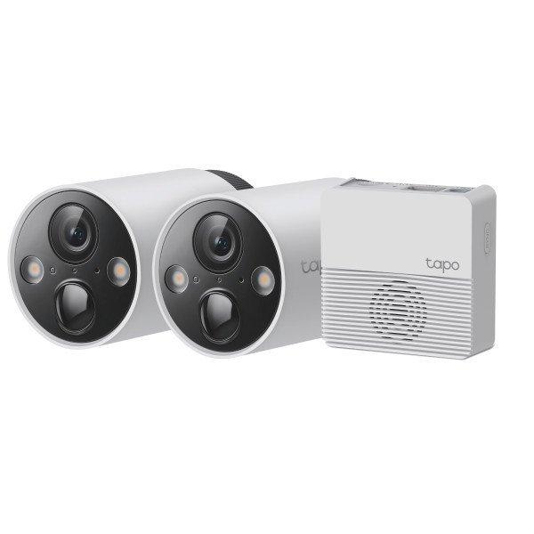 TP-link IP wifi Cső kamera - Tapo C420S2 KIT (2 kamera + hub; Akku; 4MP, 3mm,
IP65, H264, IR15m, SD, mikrofon, hangsz)