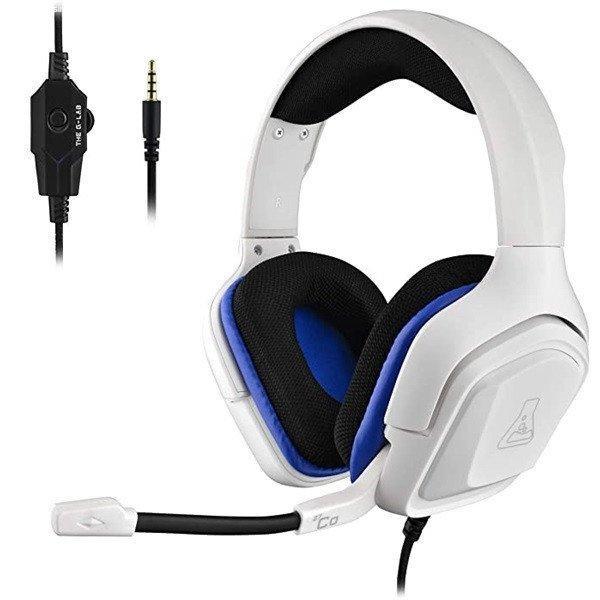 The G-Lab Fejhallgató - KORP COBALT W (mikrofon, 3,5mm Jack,
hangerőszabályzó, nagy-párnás, fehér)
