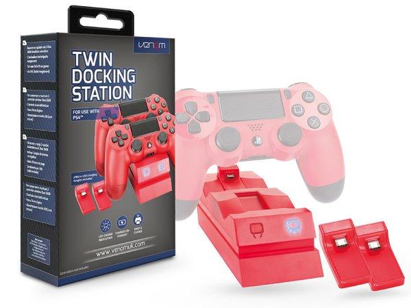 Venom VS2739 PS4 piros Magma Red" dupla töltőállomás"
