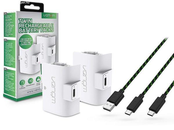 Venom VS2872 Xbox Series S/X&One fehér akkucsomag (2 db) + 3 méter
töltőkábel