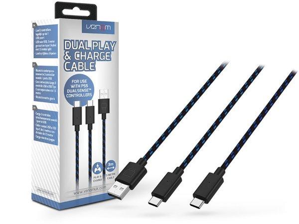 Venom VS5002 Dual Play&Charge 3 méter Type-C -USB töltőkábel
