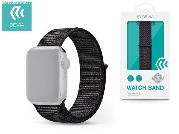 Apple Watch szövet sport szíj - Devia Deluxe Series Sport3 Band - 42/44/45/49
mm- fekete