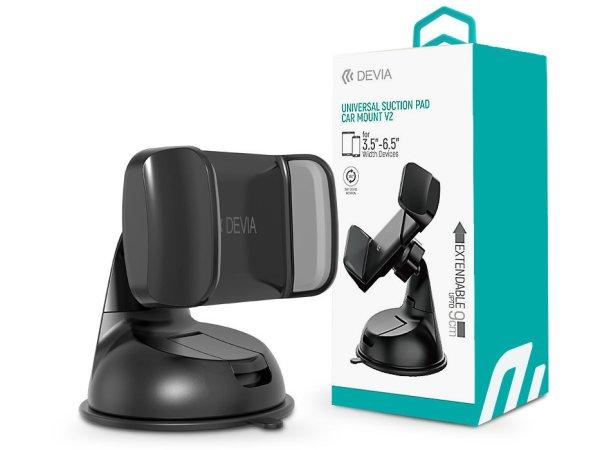 Devia műszerfalra / szélvédőre helyezhető autós tartó 3,5-6''
méretű készülékekhez- Devia Universal Suction Pad Car Mount V2 - fekete