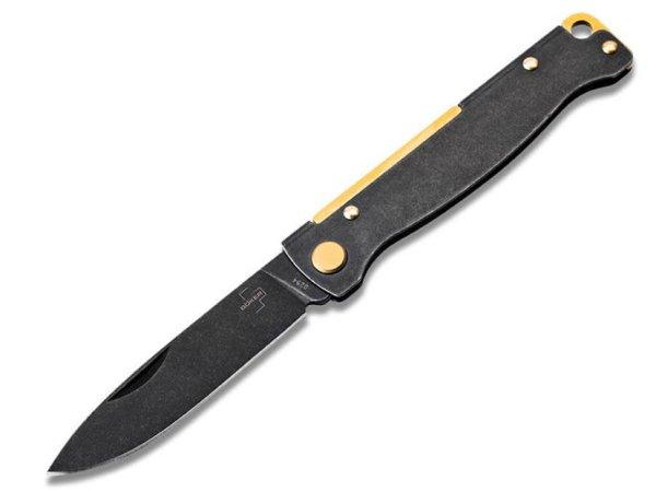 Boker Plus Atlas Black Stonewash Brass