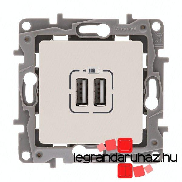 Legrand Niloé kettős USB töltőaljzat, bézs, Legrand 764694