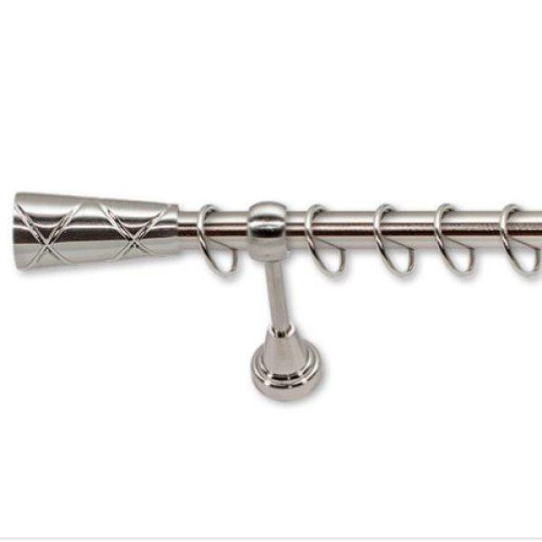 Landhouse 19mm fém karnisgarnitúra inox Venus véggel