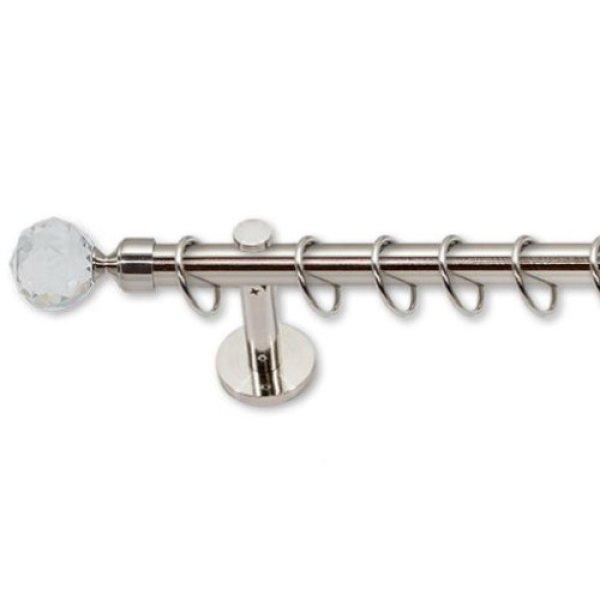 Landhouse 19mm fém karnisgarnitúra inox Akvamarin véggel