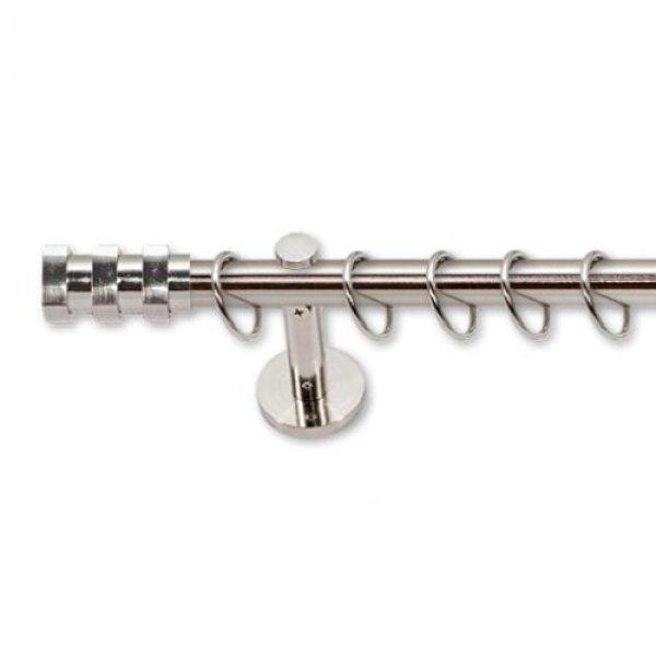 Landhouse 19mm fém karnisgarnitúra inox Bono véggel