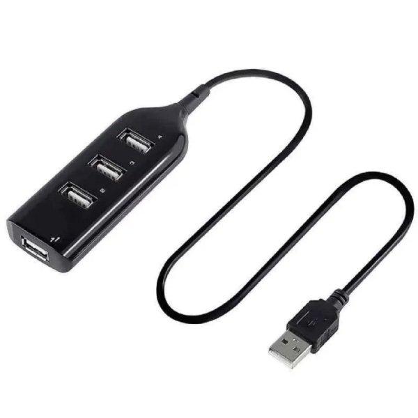 Hi-speed 4 portos USB 2.0 hub 1 méter hosszú kábellel - praktikus,
gyorstöltő USB elosztó (BBD) (BBV)