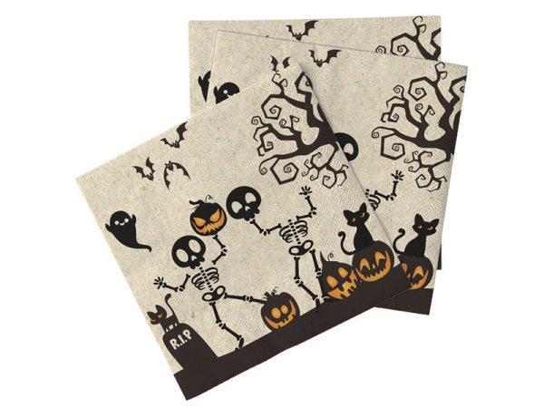Halloween mintás natúr szalvéta 16 db/cs 33 x 33 cm