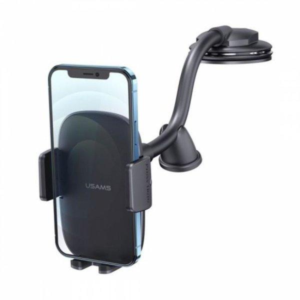 Usams US-ZJ065 Car Center Console Retractable Phone Holder Black