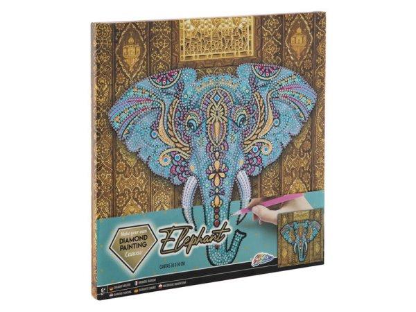Grafix - Gyémánt festés vászonra Elefánt 30 x 30 c