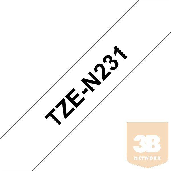 BROTHER Festékszalag TZe-N231, Fehér alapon Fekete, Nem laminált, 12mm
0.47", 8 méter