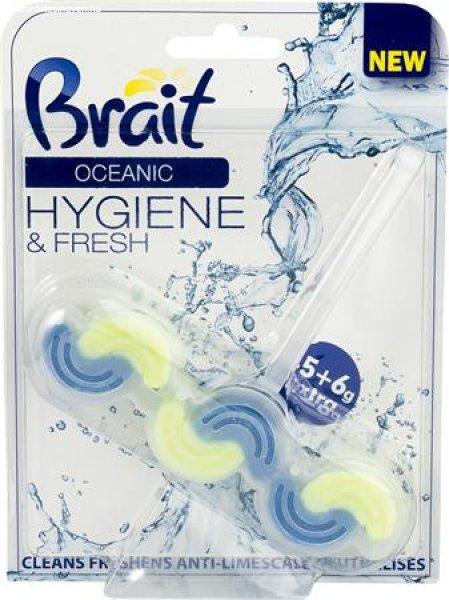 WC tisztító blokk, 2 fázisú, 45 g, "Brait Hygiene and fresh",
óceán