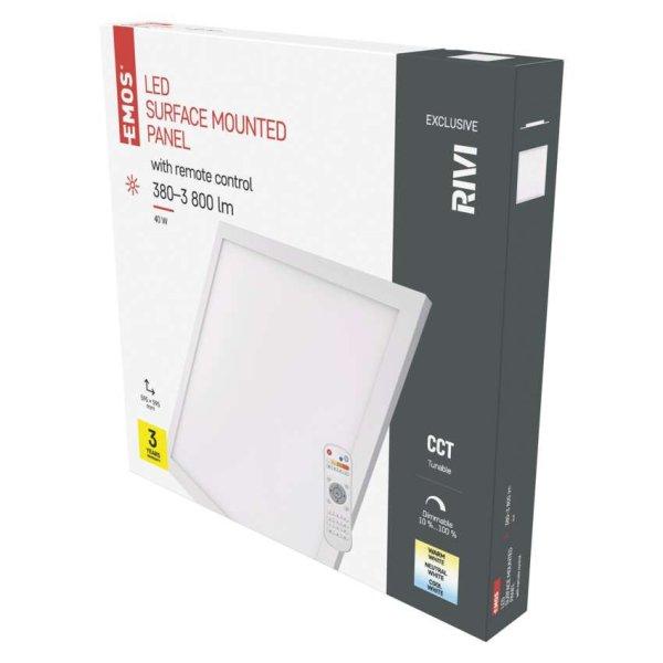 EMOS ZM5173, LED MENNYEZETI PANEL RIVI 60x60, 40W, DIMM., ÁLLÍTHATÓ
SZÍNHŐM.