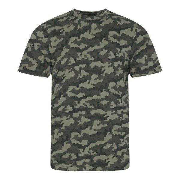 JT034 terepmintás unisex rövid ujjú póló Just Ts, Green Camo-L