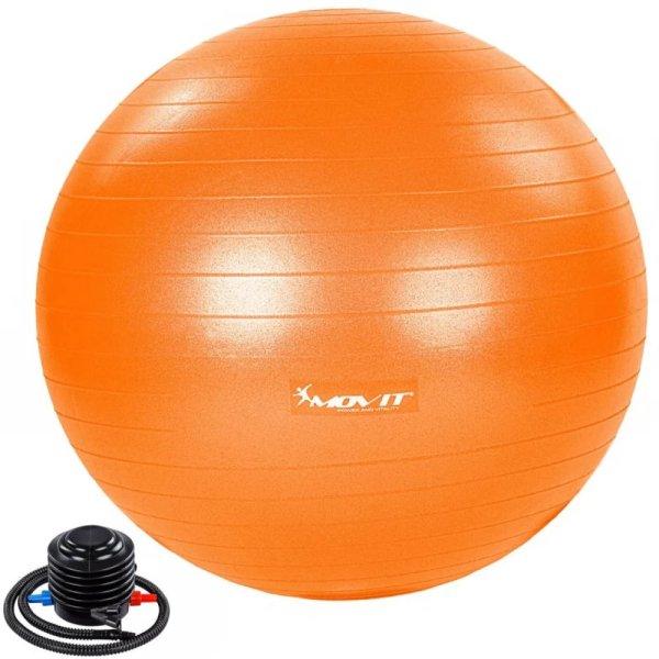 Gimnasztikai labda pumpával , 75 cm, narancs, MOVIT