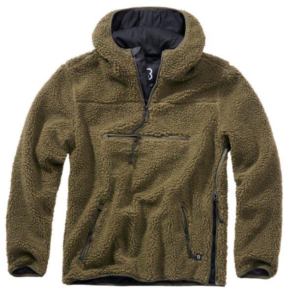 Brandit Teddyfleece Worker Pullover, olivazöld