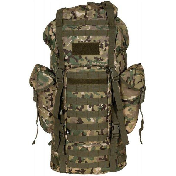 MFH Hátizsák MOLLE 65L, alumínium rúd, op.-camo