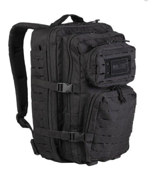 Mil-Tec hátizsák US Assault Large Laser Cut, fekete, 36L