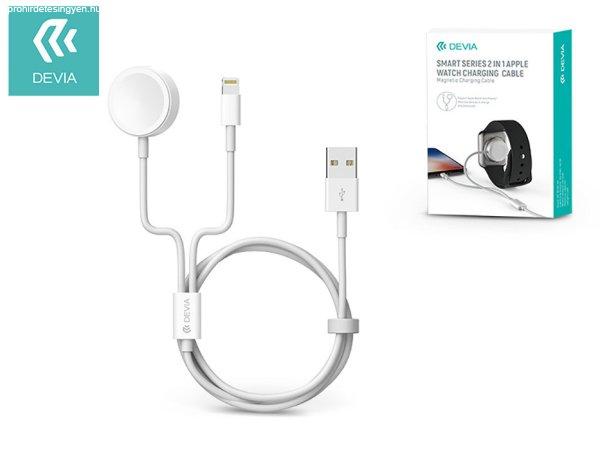 Devia mágneses töltőkábel Apple Watch órához + lightning kábel - Devia
Smart Series 2in1 Apple Watch Charging Cable - fehér