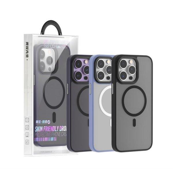 Apple iPhone 14 Pro Max TG Skin Friendly Drop Magsafe Hátlap - Lila
