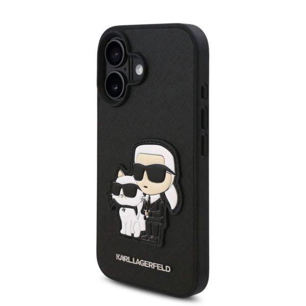 Apple iPhone 16 KARL LAGERFELD KLHCP16SSANKCPK Hátlap - Fekete