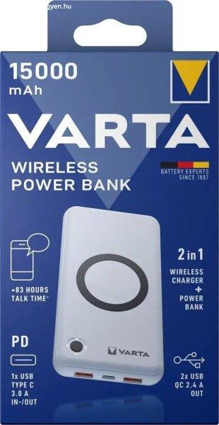 Varta Wireless 15000mAh PowerBank White