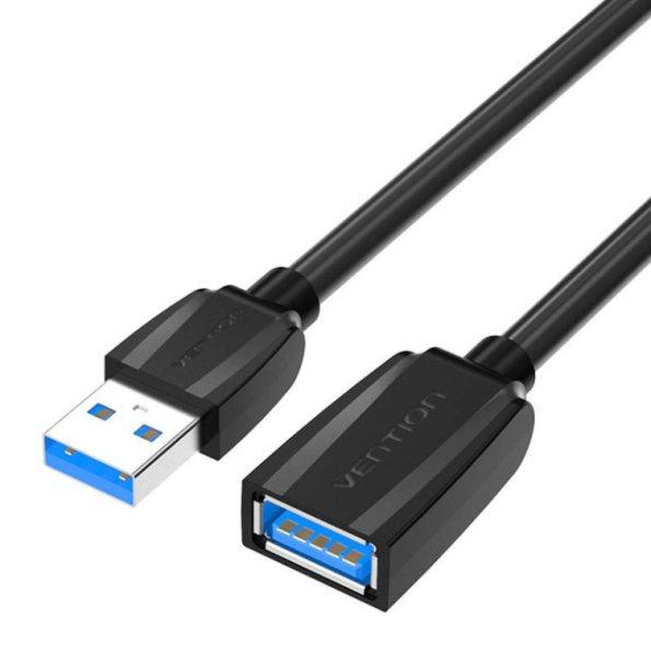 Vention USB 3.0, (hosszabbító, fekete), 1,5m, kábel
