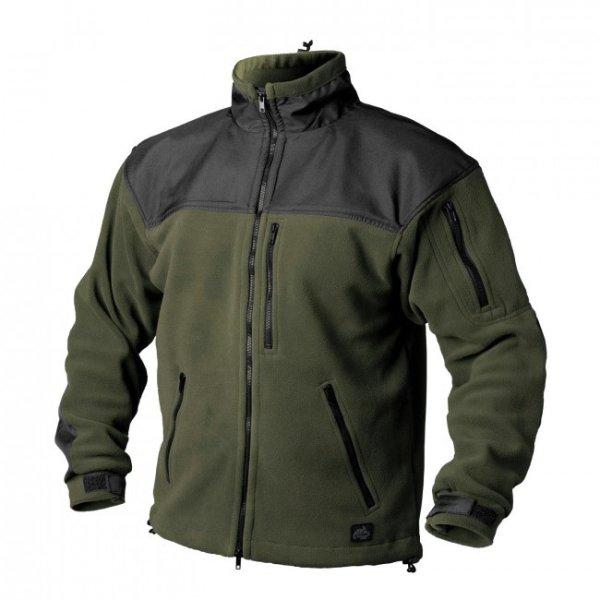 Helikon-Tex Classic Army fleece megerősített bunda, fekete-olívzöld 300g/m2