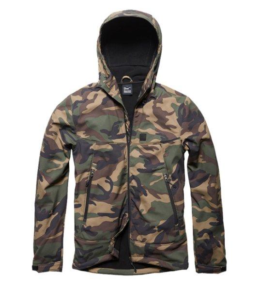 Vintage Industries Alford Softshell kabát, woodland camo