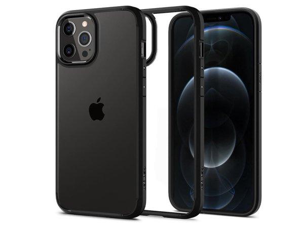 Apple iPhone 12/12 Pro ütésálló hátlap - Spigen Ultra Hybrid -
fekete/átlátszó