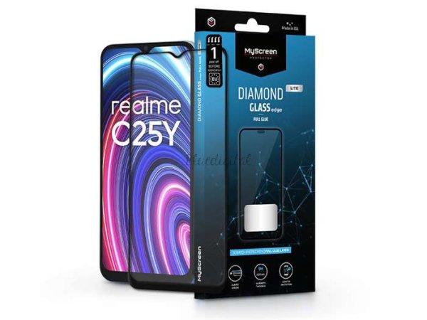 Realme C25/C25Y edzett üveg képernyővédő fólia - MyScreen Protector
Diamond Glass Lite Edge2.5D Full Glue - fekete