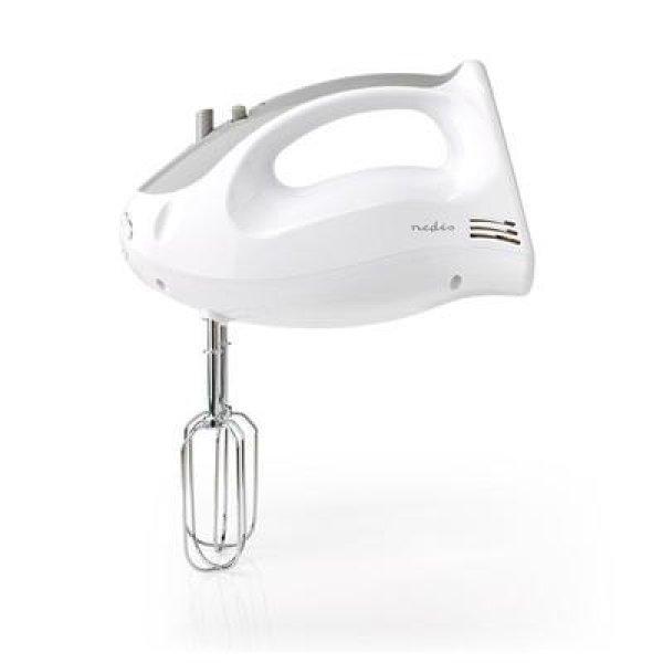 Nedis kézi mixer ,200 W ,5 sebességfokozat ,Turbófunkció ,2 dagasztóhorog /
2 habverő ,Szürke / Fehér
