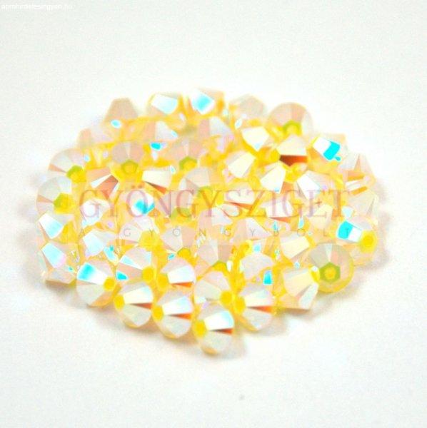 Swarovski bicone 4mm - Yellow Opal AB 2x