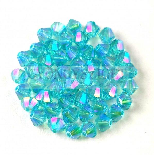Swarovski bicone 4mm - Light Turquoise Shimmer 2x