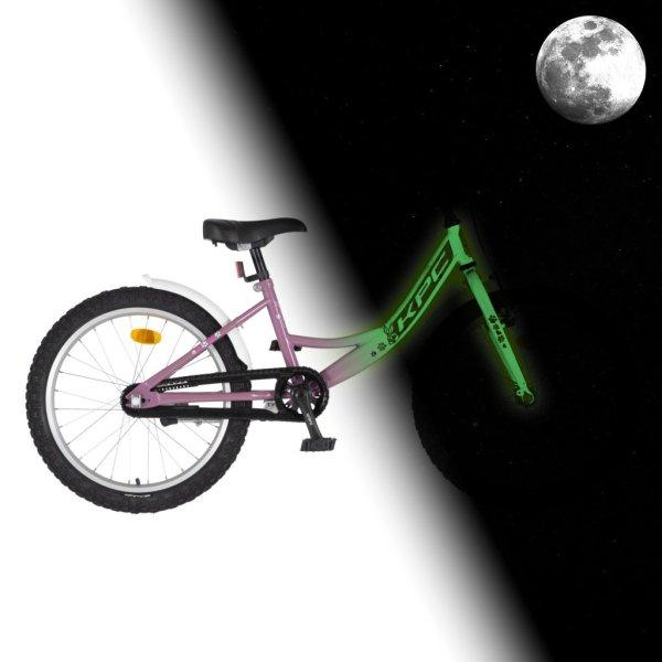 KPC FluoBike Rabbit nyuszis VILÁGÍTÓS 20 lila fluoreszkáló gyermek
kerékpár