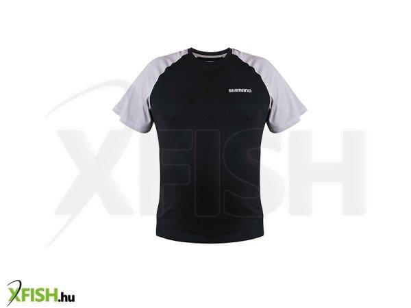 Shimano Shm Short Sleeve T Shirt Horgász Póló Fekete Xl