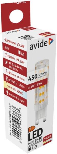 Avide LED 4.2W G9 WW 3000K