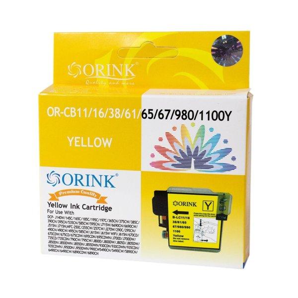 Brother CB11/LC980/LC985/LC1100XL tintapatron yellow ORINK