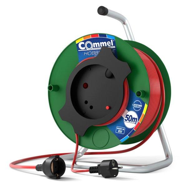 Commel Kábel dob - PVC 280 mm, egyfázisú, 3x1,5 16 A 230 V ~ 3500W, 50M,
kerti gépekhez